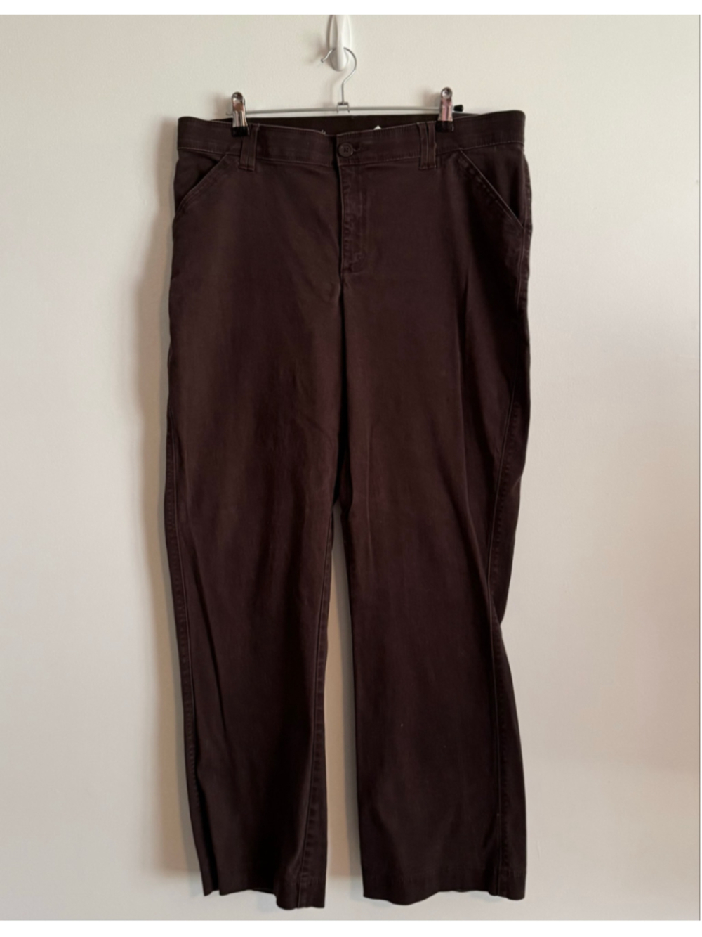 Women's Lee Brown Straight Leg Pants, Size 16
